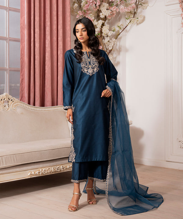 3PC - Embroidered Rod Cotton Suit