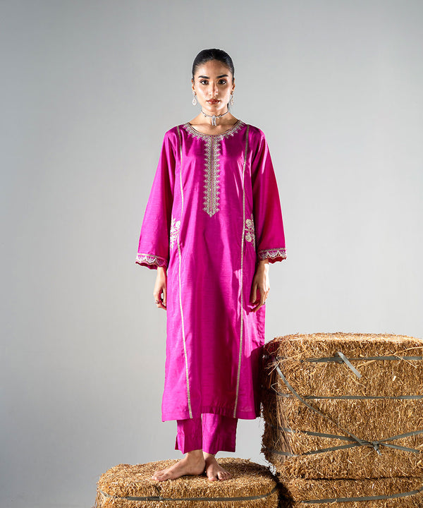 2PC - Raw Silk Suit