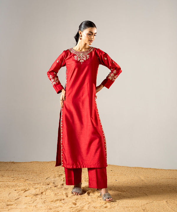 2PC - Raw Silk Suit