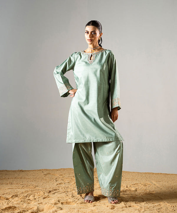 2PC - Raw Silk Suit