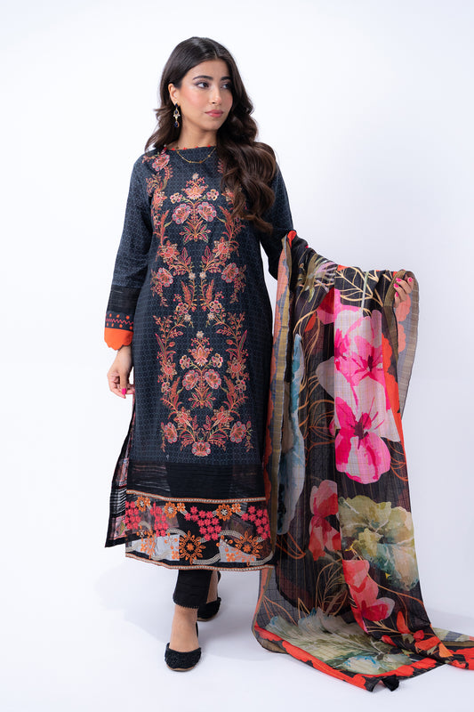 3 PIECE - Printed Embroidered Lawn Suit KPR- 00445