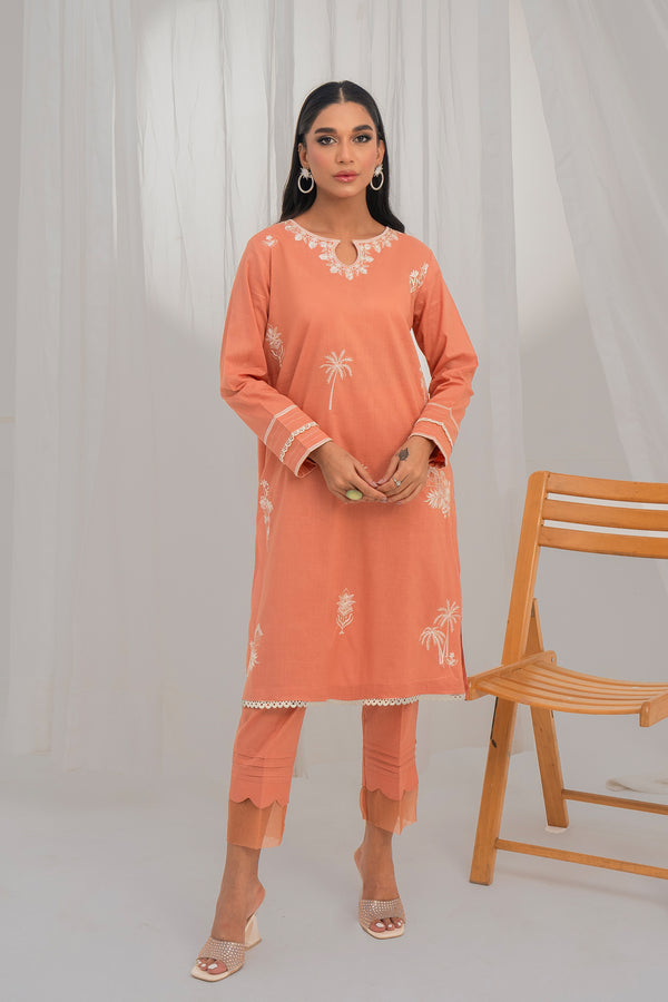 2PC - Embroidered Cotton Lawn Suit