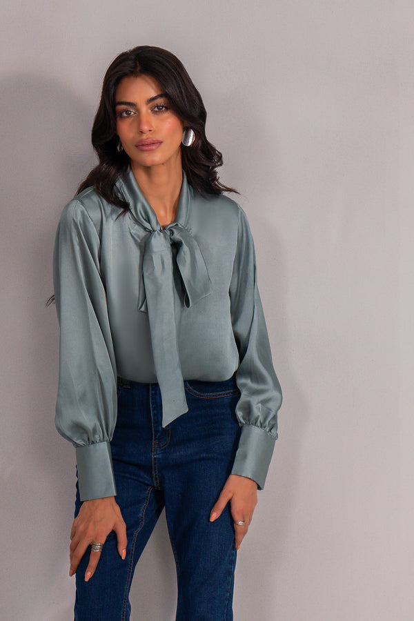 Solid Charmeuse Silk Top