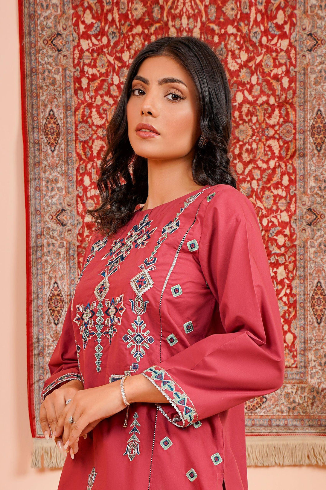 NEUTRALS EMBROIDERED KE-230565 (2PC) - Kross Kulture 