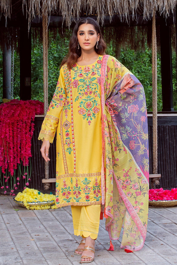 STITCHED INAYA KSH-007 (3PC) - Kross Kulture 