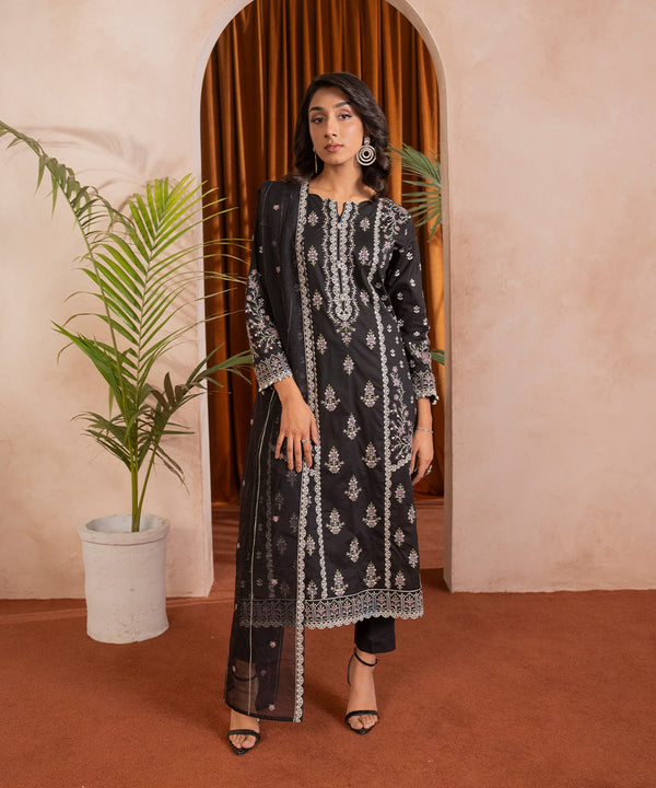 3PC - Embroidered Cambric Suit