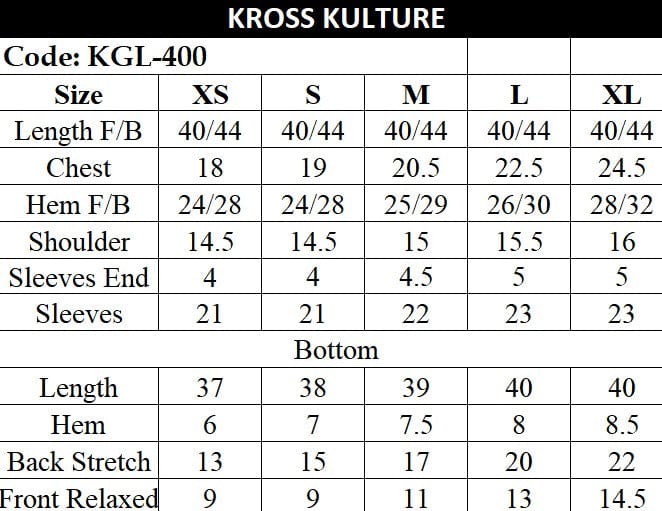 Kross Kulture  Cambric Matching separates KGL-400 (Two Piece)