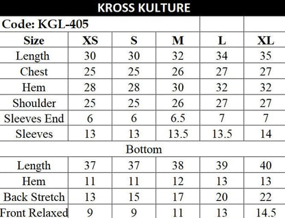 Kross Kulture  Cross slub Matching Separates KGL-405 (Two Piece)
