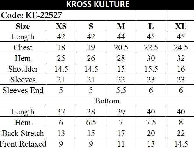 Kross Kulture  Fabric: Cross slub Ready-To-wear Embroidered KE 22527 (Shirt+Trouser Two piece)