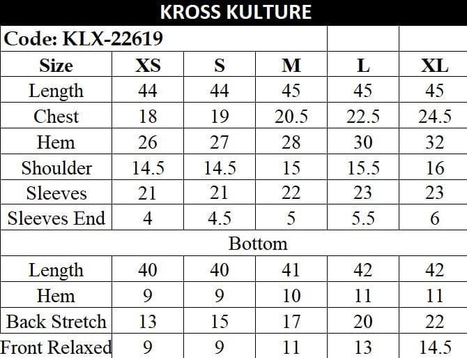 Kross Kulture  LUXURY PRET LUXURY PRET AIRA KLX-22619 (Two Piece)