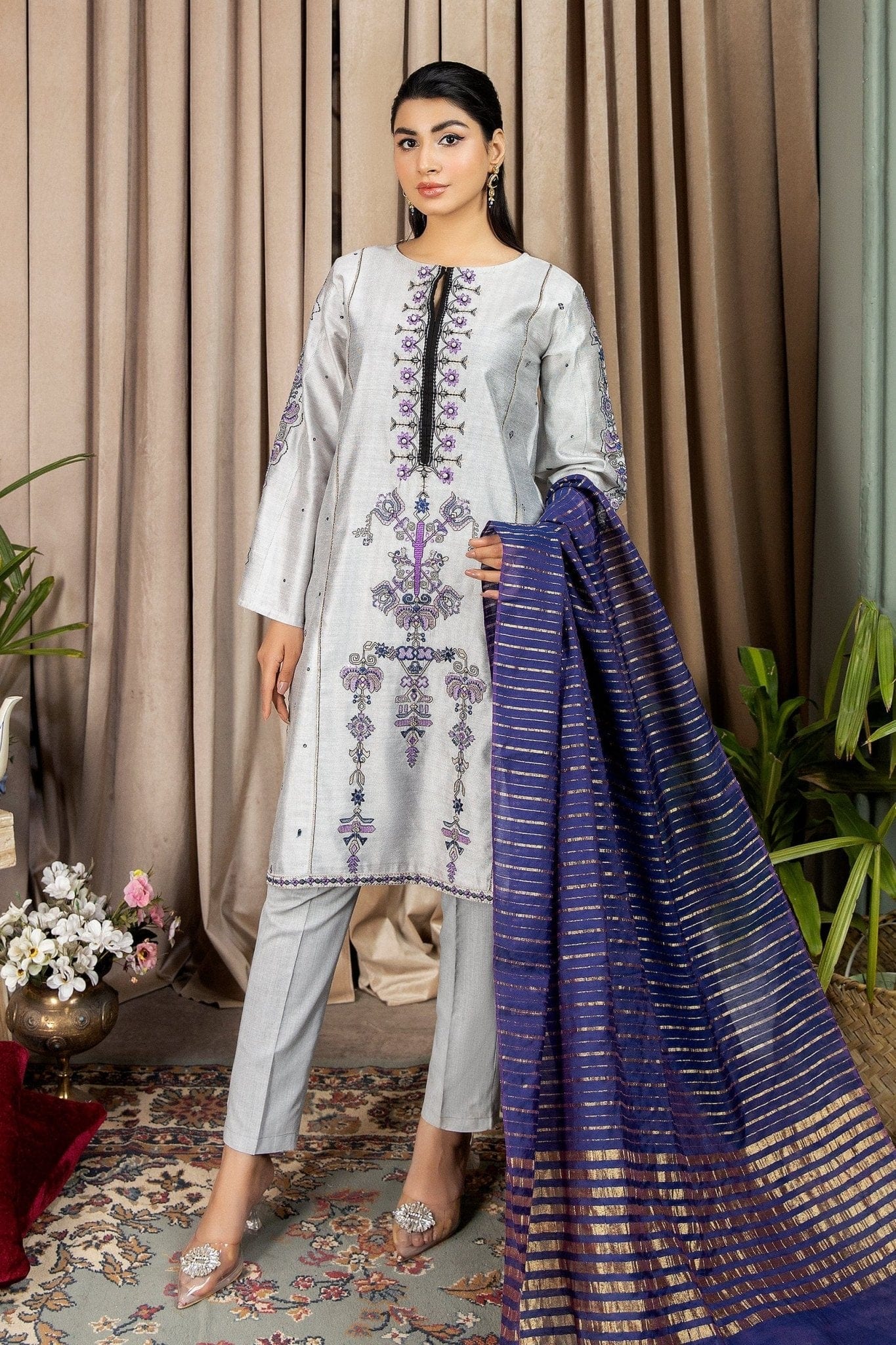 LUXURY EMBROIDERED PRET KKM-018 (2PC) – Kross Kulture