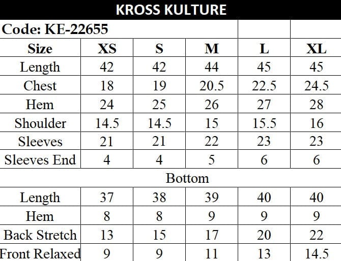 Kross Kulture  Ready-To-Wear Embroidered. Ready-To-Wear Embroidered?ÿKE-22655 (Two Piece)