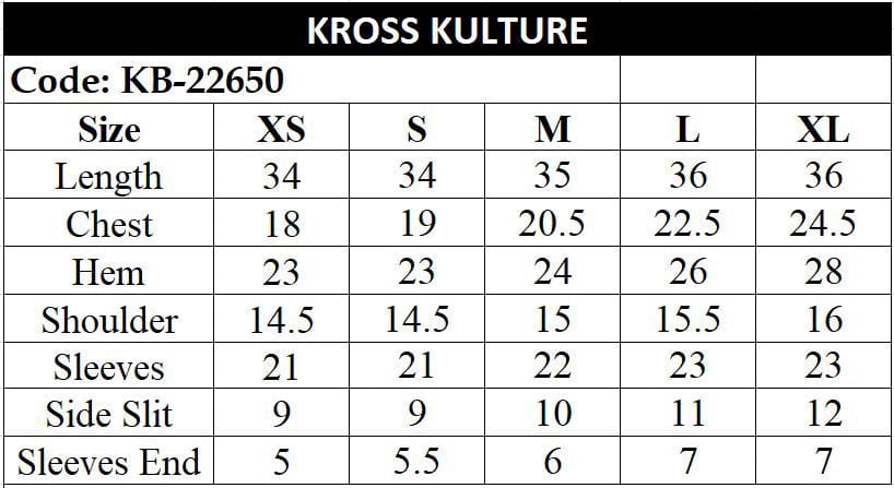 Kross Kulture  Ready-To-Wear ROZMARA KB-22650