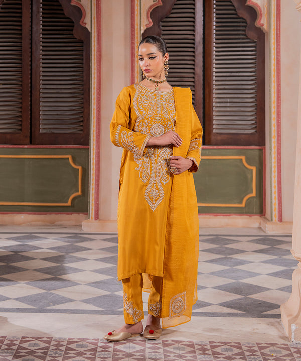 3PC - Embroidered Viscose Suit